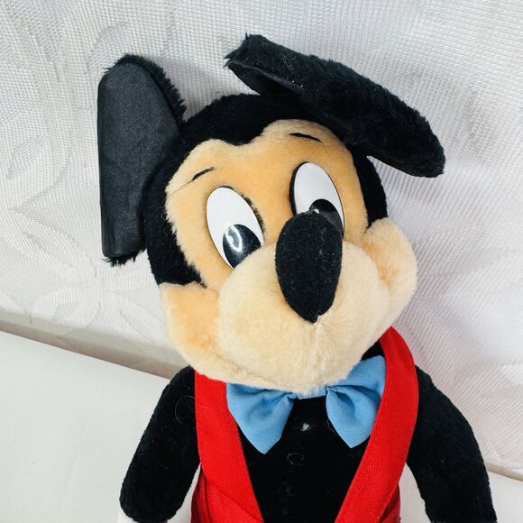5 for $25| Applause Mickey Mouse Plush Bow Tie Red Overall 17" Stuffed Toy - Picture 4 of 14